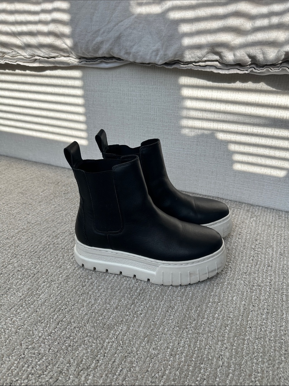 J/SLIDES Black Platform Chelsea Boots - Women's Ankle Boots